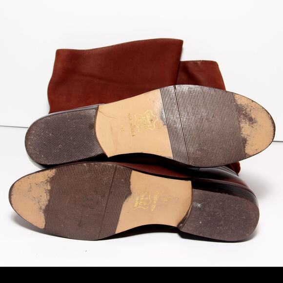 Vintage Scruples Suede & Leather Lace Front Boots Size 7D Low heel Brown - Picture 9 of 12